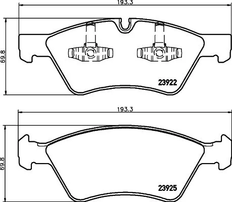 Mintex Front Brake Pads Set For Mercedes-benz E-class G-class Gl-class M-class R