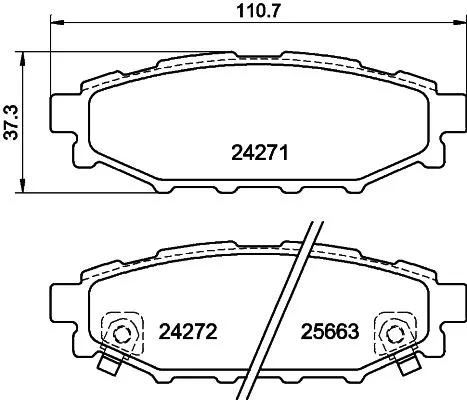 MINTEX MINTEX MDB2732 Mintex Rear Brake Pads Set For Scion Subaru Toyota Brz Crosstrek Exiga Forester  