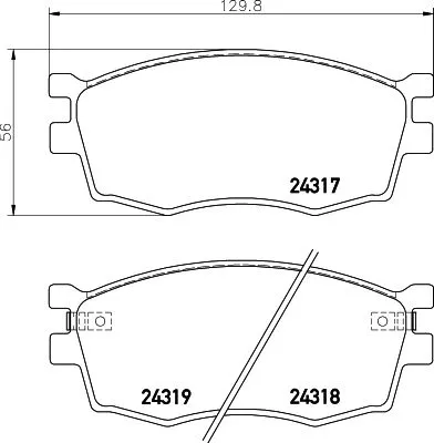 Mintex Front Brake Pads Set For Dodge Hyundai Hyundai (Beijing) Jac Kia Kia (Dyk