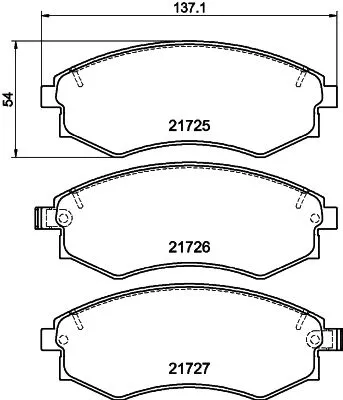 Mintex Front Brake Pads Set For Daewoo Nissan Ssangyong Largo Musso Rexton Rexto