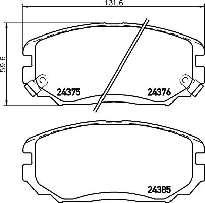 Mintex Front Brake Pads Set For Hyundai Kia Grandeur Opirus Sonata