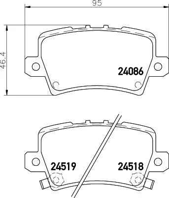 Mintex Rear Brake Pads Set For Honda Civic