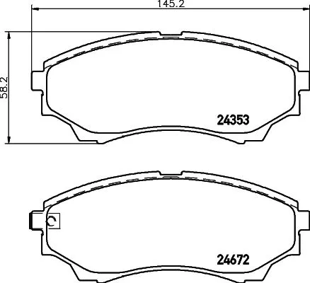 Mintex Front Brake Pads Set For Ford Ford Asia & Oceania Ford Australia Mazda B-