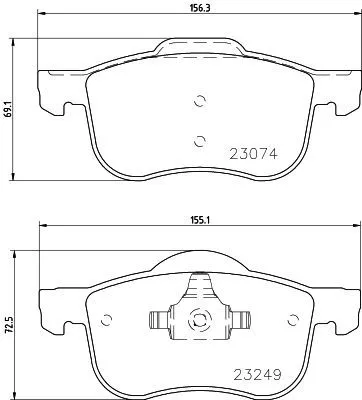 Mintex Front Brake Pads Set For Volvo S60 S80 V70 Xc70