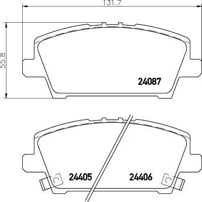 Mintex Front Brake Pads Set For Honda Civic