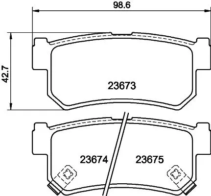 Mintex Rear Brake Pads Set For Daewoo Ssangyong Actyon Actyon Sports Korando Kyr