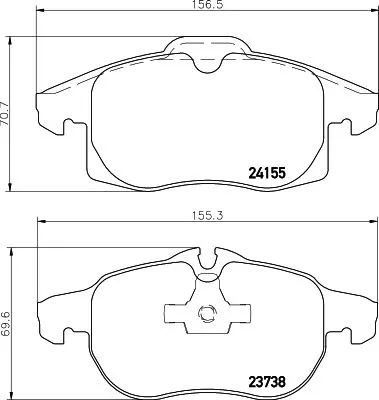 Mintex Front Brake Pads Set For Chevrolet Opel Saab Vauxhall 9-3 9-3x Signum Vec