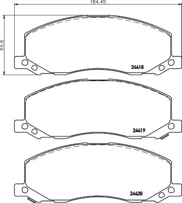 Mintex Front Brake Pads Set For Opel Saab Vauxhall 9-5 Insignia