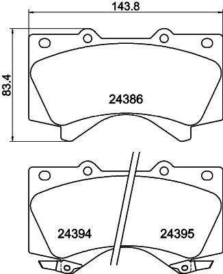 Mintex Front Brake Pads Set For Hyundai Lexus Toyota Toyota (Faw) Land Cruiser L