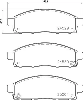 Mintex Front Brake Pads Set For Fiat Mitsubishi Ram 1200 Fullback L200 L200 / Tr