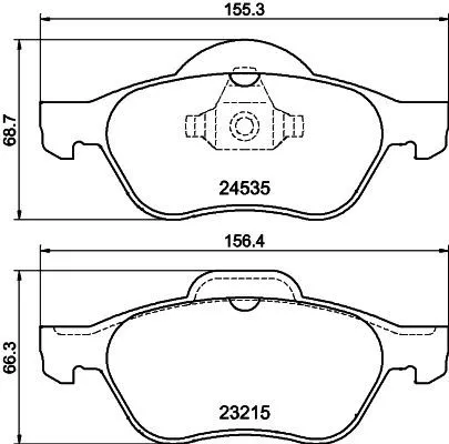 Mintex Front Brake Pads Set For Renault Clio Megane Scénic