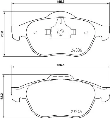 Mintex Front Brake Pads Set For Renault Grand Scénic