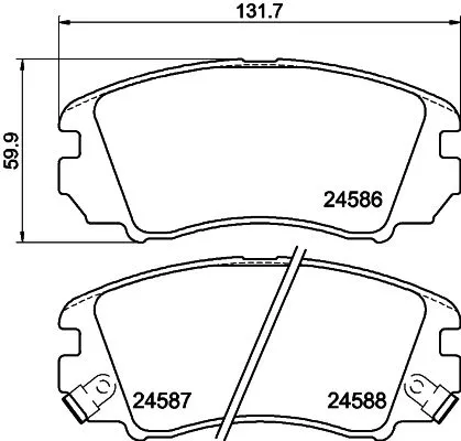Mintex Front Brake Pads Set For Hyundai Kia Magentis Sonata