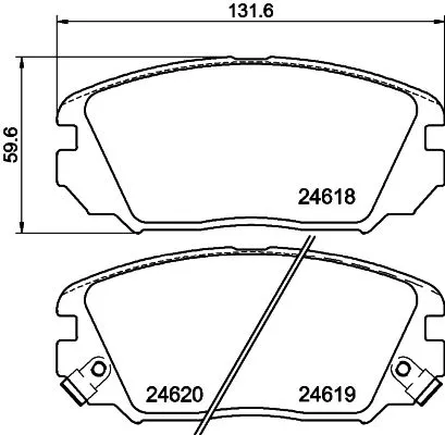 Mintex Front Brake Pads Set For Hyundai Grandeur Sonata