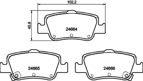 Mintex Rear Brake Pads Set For Toyota Auris Auris Van Corolla Corolla Quest