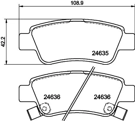 Mintex Rear Brake Pads Set For Honda Cr-v