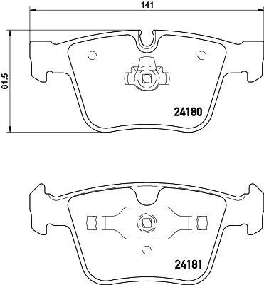 Mintex Rear Brake Pads Set For Mercedes-benz M-class R-class S-class