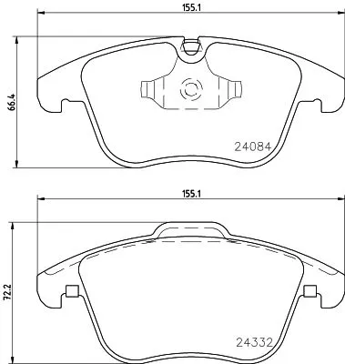 Mintex Front Brake Pads Set For Citroën Peugeot 407 407 Sw 508 508 Sw C5