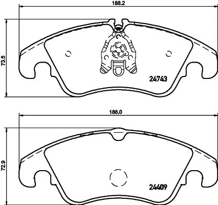 Mintex Front Brake Pads Set For Audi Audi (Faw) A4 A4 Allroad A4l A5 A6 A6l