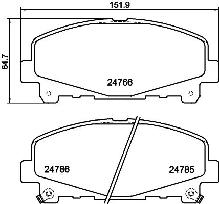 Mintex Front Brake Pads Set For Acura Honda Accord Tlx