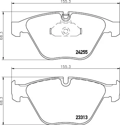Mintex Front Brake Pads Set For Bmw Zinoro 1e 3 3 Series X1