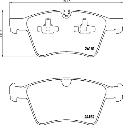 Mintex Front Brake Pads Set For Mercedes-benz Gl-class M-class R-class