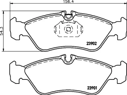 Mintex Rear Brake Pads Set For Dodge Freightliner Mercedes-benz Puch Vw G-modell