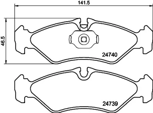 Mintex Rear Brake Pads Set For Dodge Freightliner Mercedes-benz Vw Lt 28-35 Lt 2