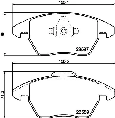 Mintex Front Brake Pads Set For Citroën (Df-psa) Skoda (Svw) C4 Shijia Superb