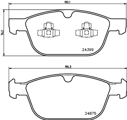 Mintex Front Brake Pads Set For Volvo Xc60 Xc90