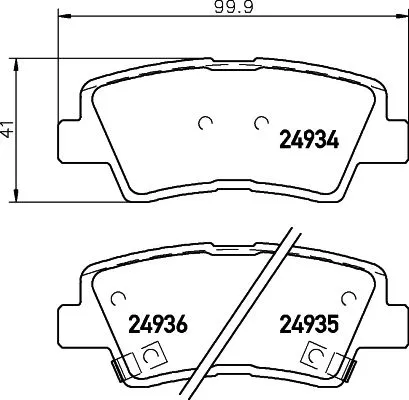 Mintex Rear Brake Pads Set For Changan Hyundai Hyundai (Beijing) Kia Kia (Dyk) S
