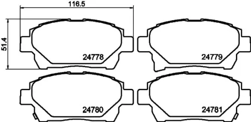 Mintex Front Brake Pads Set For Aston Martin Scion Toyota Cygnet Iq
