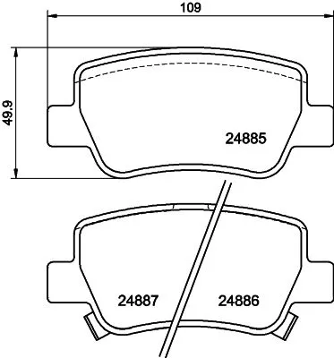 Mintex Rear Brake Pads Set For Toyota Avensis