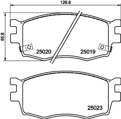 Mintex Front Brake Pads Set For Hyundai I20