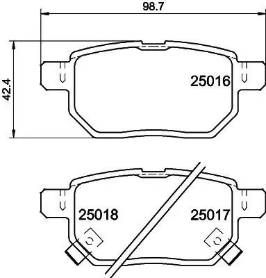 Mintex Rear Brake Pads Set For Aston Martin Daihatsu Great Wall Haval Jac Lexus 