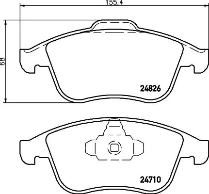 Mintex Front Brake Pads Set For Renault Grand Scénic