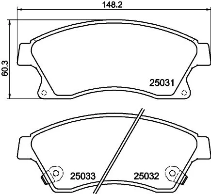 Mintex Front Brake Pads Set For Chevrolet Holden Opel Vauxhall Astra Astra H Cla