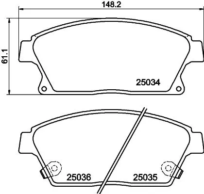 Mintex Front Brake Pads Set For Buick Cadillac Chevrolet Holden Opel Vauxhall Am