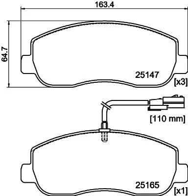 Mintex Front Brake Pads Set For Nissan Opel Renault Vauxhall Interstar Master Mo