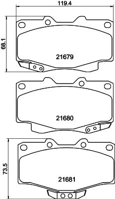Mintex Front Brake Pads Set For Great Wall Toyota Vw 4 Runner Hilux Land Cruiser