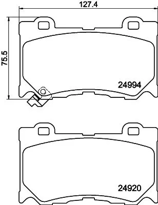MINTEX MINTEX MDB3109 Mintex Front Brake Pads Set For Infiniti Nissan 370z Fx G M M37 Q50 Q60 Q70 Qx70 
