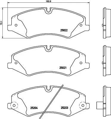 Mintex Front Brake Pads Set For Land Rover Land Rover (Chery) Defender Discovery