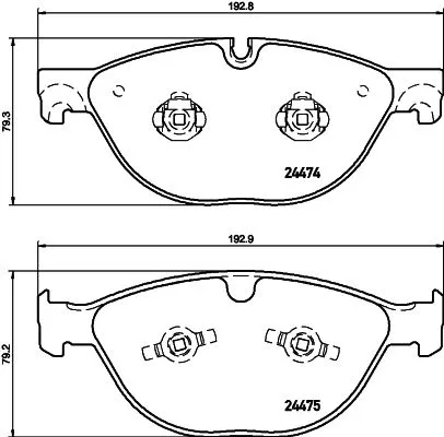 Mintex Front Brake Pads Set For Jaguar Xf Xj Xk