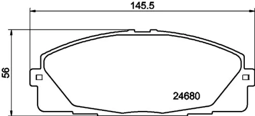 Mintex Front Brake Pads Set For Toyota Hiace Hiace / Commuter Regius Ace Toyoace