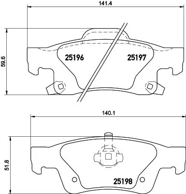 Mintex Rear Brake Pads Set For Dodge Jeep Durango Grand Cherokee