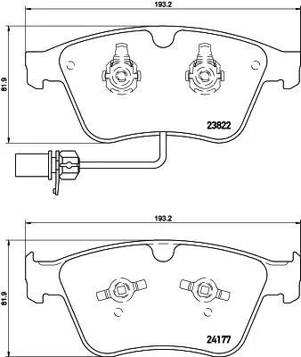 Mintex Front Brake Pads Set For Bentley Continental Continental Flying Spur Flyi