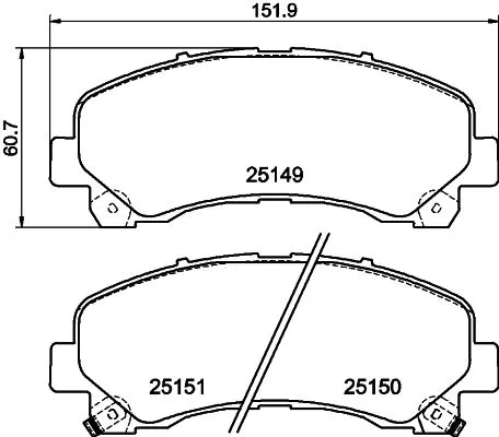 MINTEX MINTEX MDB3185 Mintex Front Brake Pads Set For Chevrolet Holden Isuzu Ldv Maxus Colorado Colora 