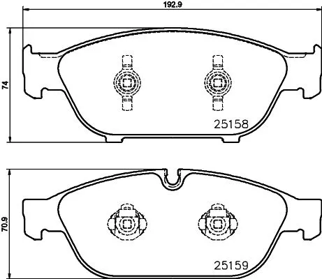 Mintex Front Brake Pads Set For Audi A6 A6 Allroad A7 A8