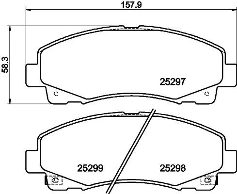 Mintex Front Brake Pads Set For Acura Honda Ridgeline Tl