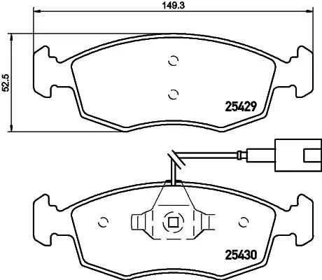 Mintex Front Brake Pads Set For Fiat 500 500 C Punto Punto Evo